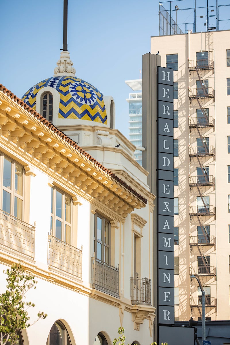 View of the corner of ASU Los Angeles campus