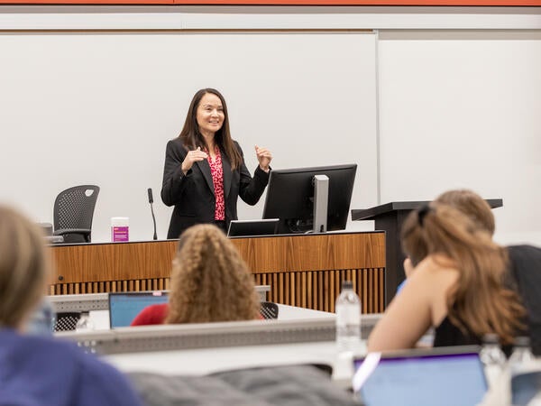 woman in classroom