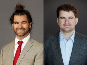 Two men in suits pose for a headshot.